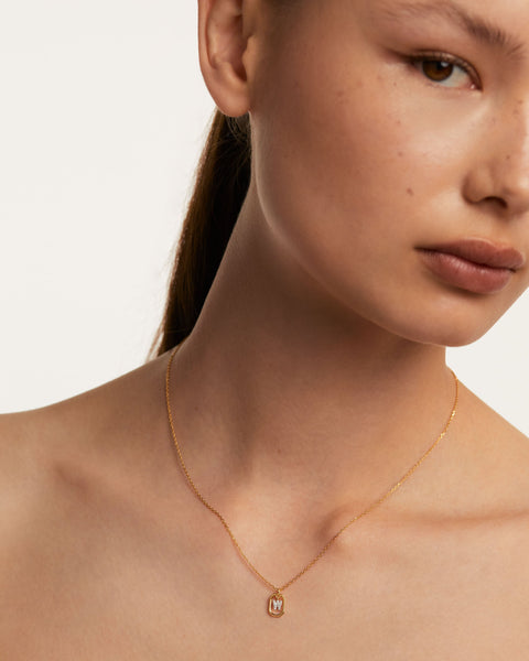 PDPAOLA Mini Letter W Necklace - 925 Sterling Silver / 18K Gold Plating