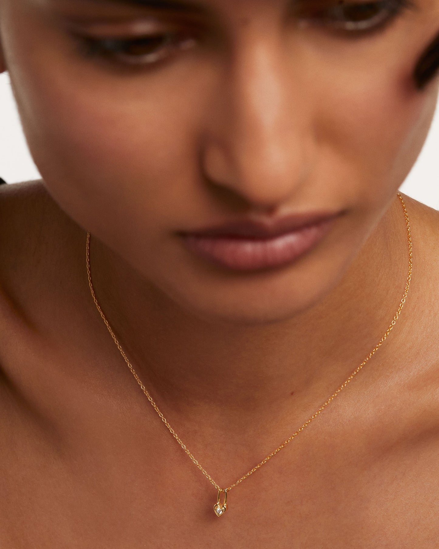 PDPAOLA Heart Padlock Necklace - 925 Sterling Silver / 18K Gold Plating