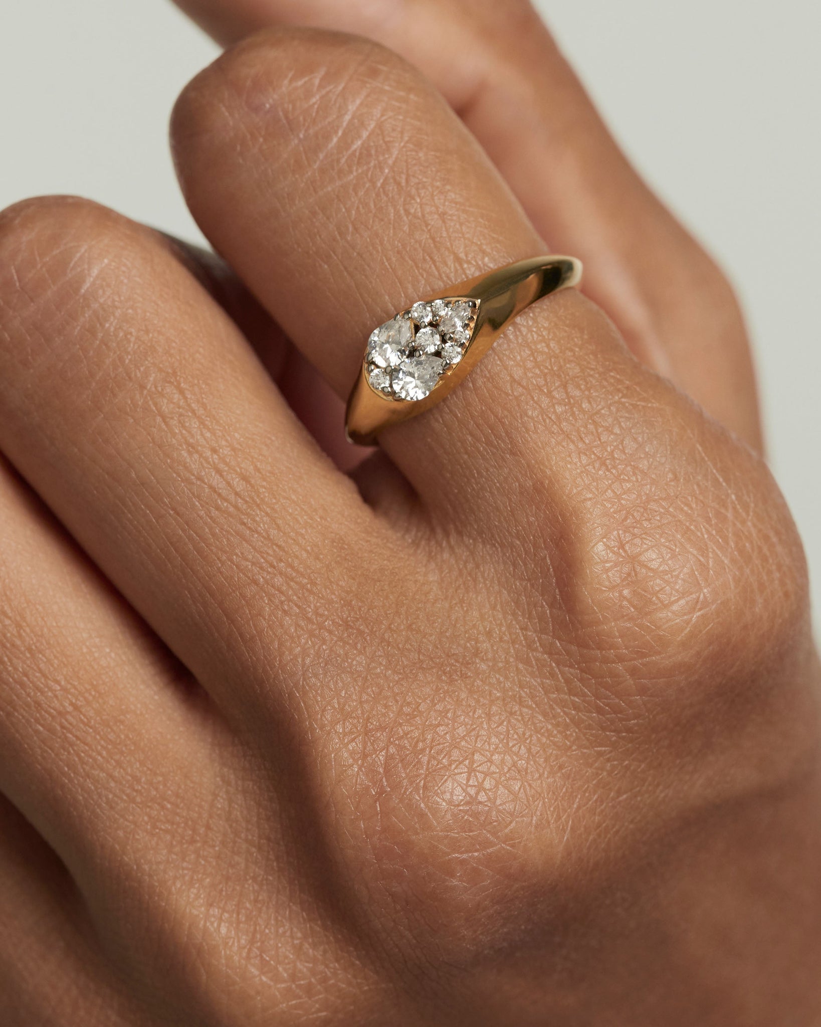 PDPAOLA Vanilla Stamp Ring - 925 Sterling Silver / 18K Gold Plating