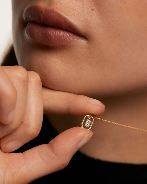 PDPAOLA Mini Letter B Necklace - 925 Sterling Silver / 18K Gold Plating