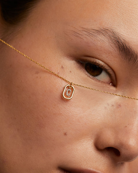 PDPAOLA Mini Letter C Necklace - 925 Sterling Silver / 18K Gold Plating