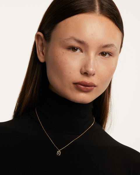 PDPAOLA Mini Letter I Necklace - 925 Sterling Silver / 18K Gold Plating