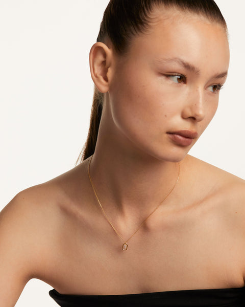 PDPAOLA Mini Letter T Necklace - 925 Sterling Silver / 18K Gold Plating