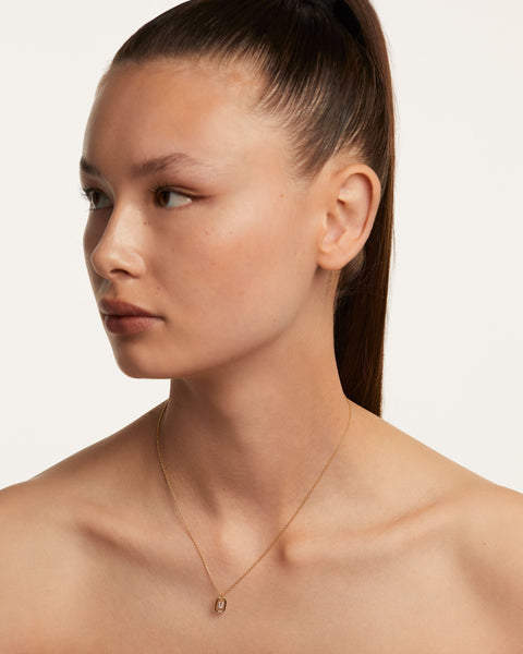 PDPAOLA Mini Letter U Necklace - 925 Sterling Silver / 18K Gold Plating