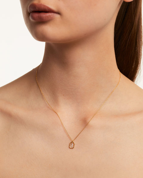 PDPAOLA Mini Letter Z Necklace - 925 Sterling Silver / 18K Gold Plating