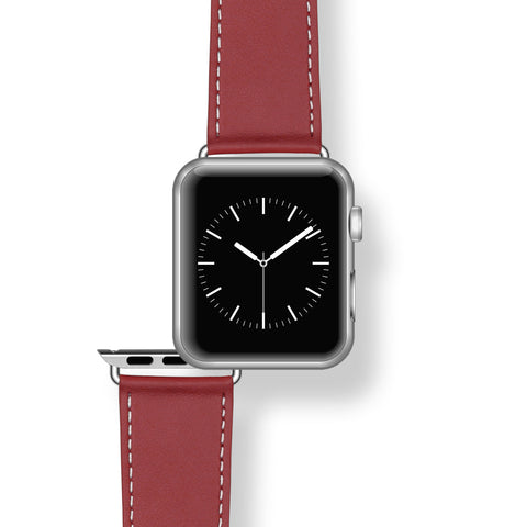 ROCHET Apple Watch Leather Strap - Manhattan Red