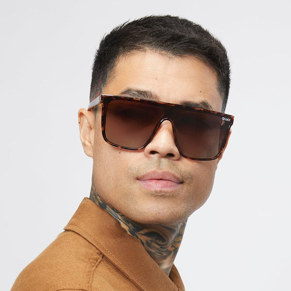 QUAY Nightfall Sunglasses - Tort Brown Polarized