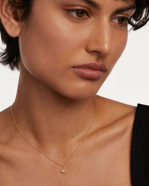 PDPAOLA Padlock Necklace - 925 Sterling Silver / 18K Gold Plating
