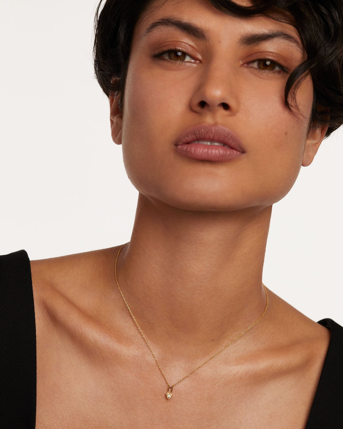 PDPAOLA Heart Padlock Necklace - 925 Sterling Silver / 18K Gold Plating