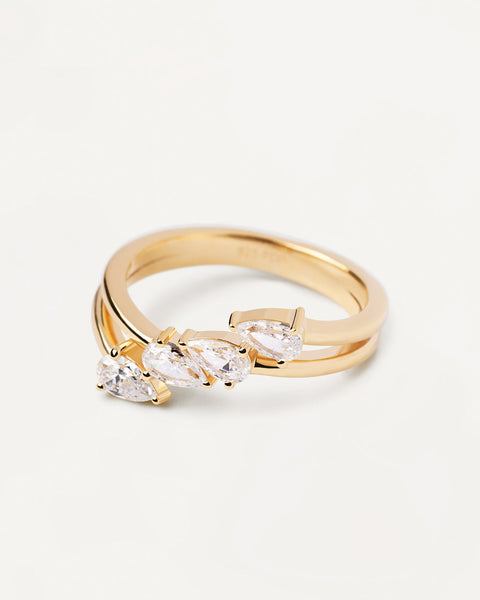 PDPAOLA Terra Ring - 925 Sterling Silver / 18K Gold Plating
