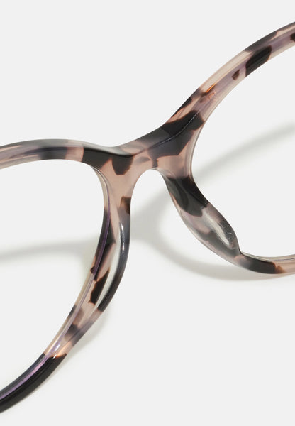 QUAY True That Blue Light Glasses - Milky Tort/Clear
