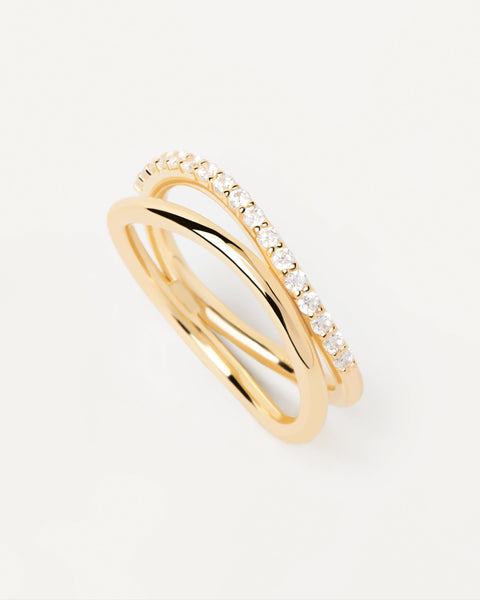 PDPAOLA Twister Ring - 925 Sterling Silver / 18K Gold Plating