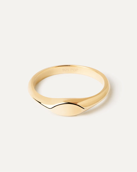 PDPAOLA Duke Stamp Ring - 925 Sterling Silver / 18K Gold Plating