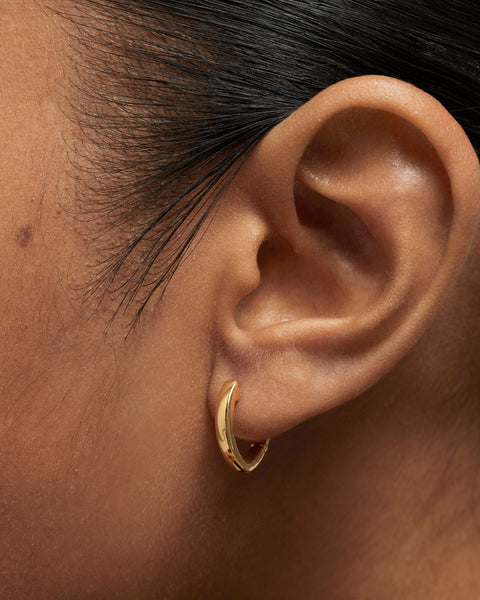 PDPAOLA Duke Hoop Earrings - 925 Sterling Silver / 18K Gold Plating