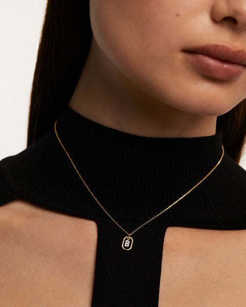 PDPAOLA Mini Letter B Necklace - 925 Sterling Silver / 18K Gold Plating
