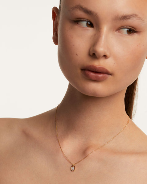 PDPAOLA Mini Letter S Necklace - 925 Sterling Silver / 18K Gold Plating