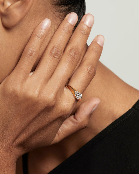 PDPAOLA Vanilla Stamp Ring - 925 Sterling Silver / 18K Gold Plating