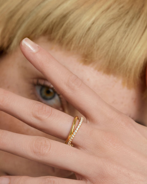 PDPAOLA Twister Ring - 925 Sterling Silver / 18K Gold Plating