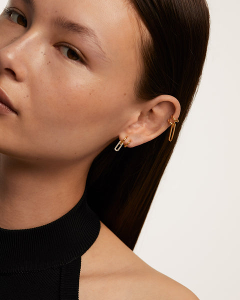 PDPAOLA Nexa Earrings - 925 Sterling Silver / 18K Gold Plating