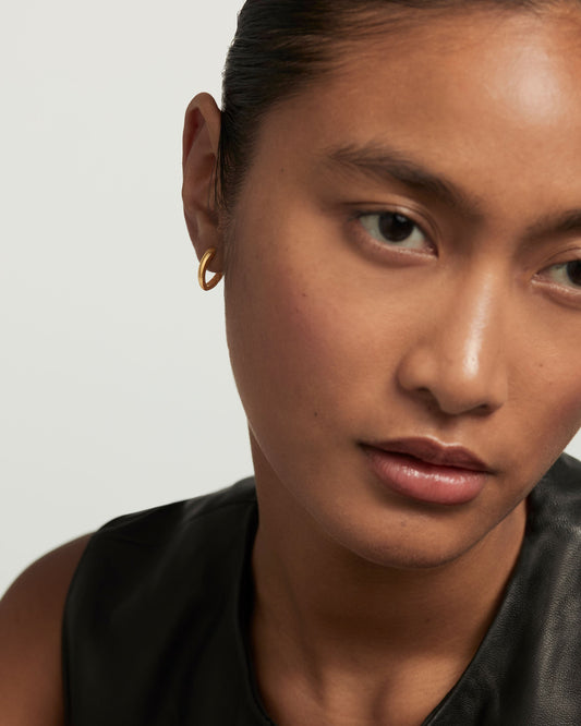 PDPAOLA Duke Hoop Earrings - 925 Sterling Silver / 18K Gold Plating