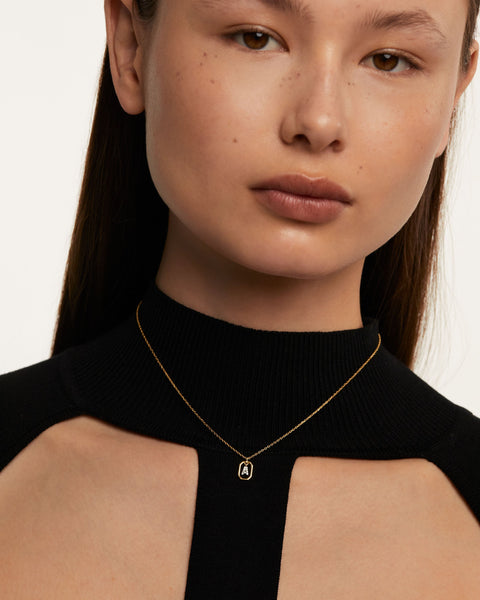 PDPAOLA Mini Letter A Necklace - 925 Sterling Silver / 18K Gold Plating