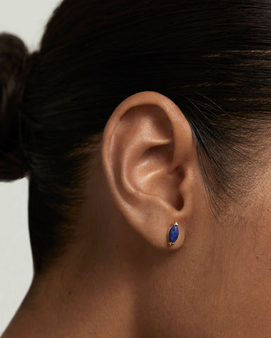 PDPAOLA Lapis Lazuli Nomad Single Earring - 925 Sterling Silver / 18K Gold Plating