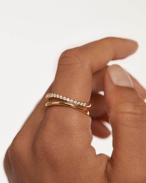 PDPAOLA Twister Ring - 925 Sterling Silver / 18K Gold Plating
