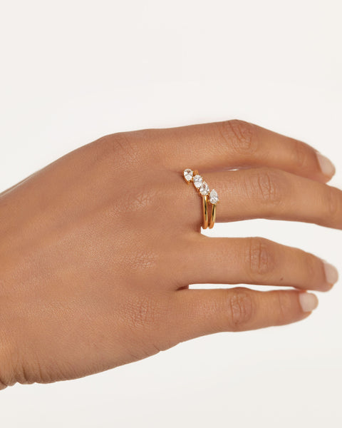 PDPAOLA Terra Ring - 925 Sterling Silver / 18K Gold Plating