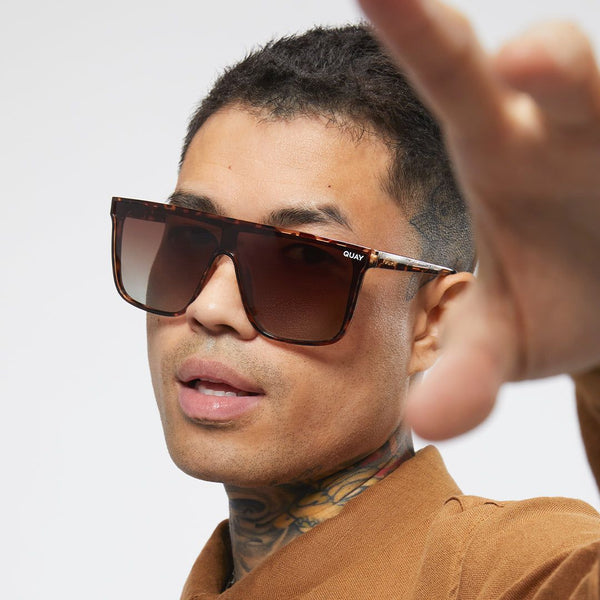 QUAY Nightfall Sunglasses - Tort Brown Polarized