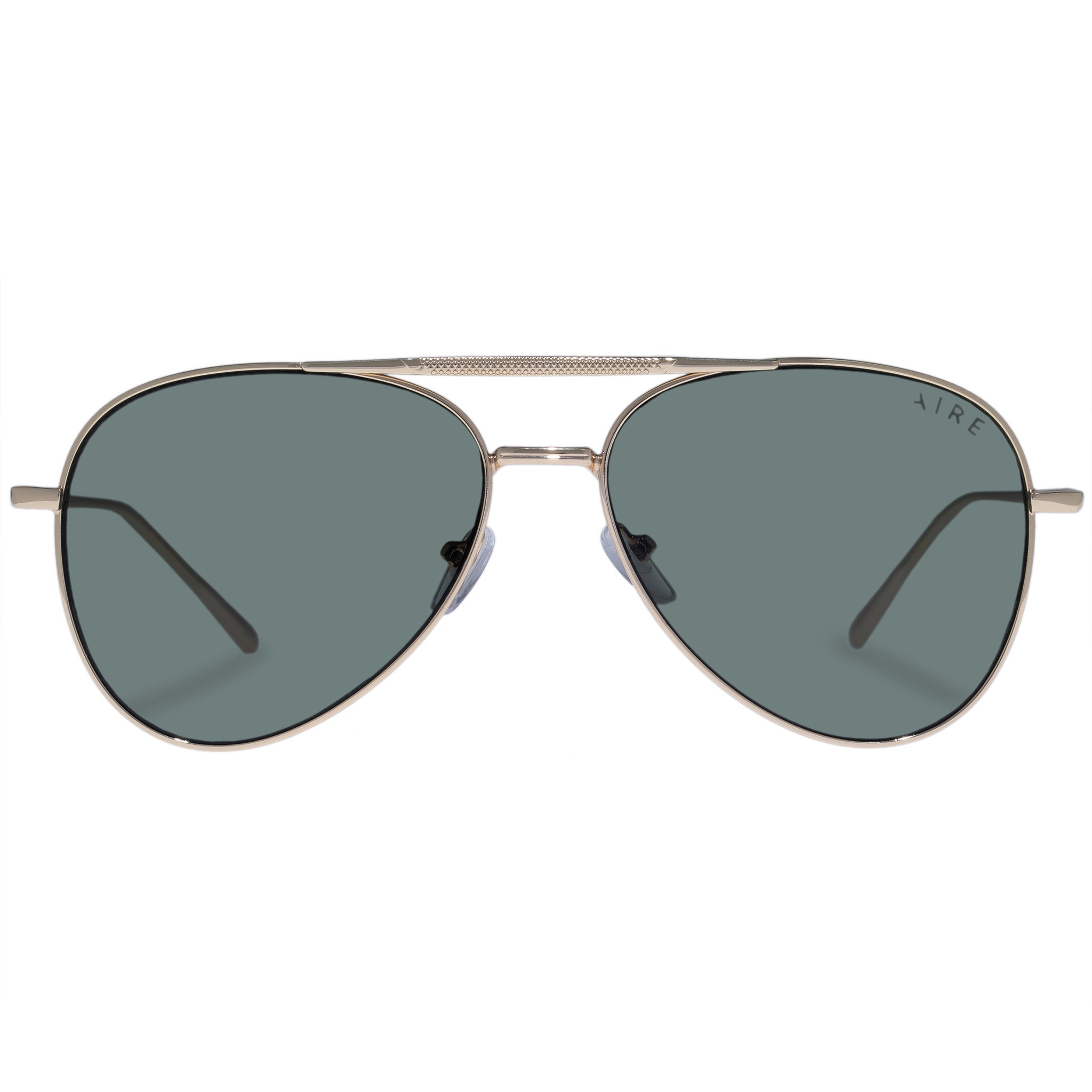 AIRE Alpha - Bright Gold Green Mono Sunglasses