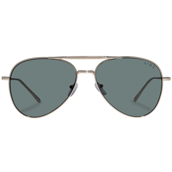 AIRE Alpha - Bright Gold Green Mono Sunglasses