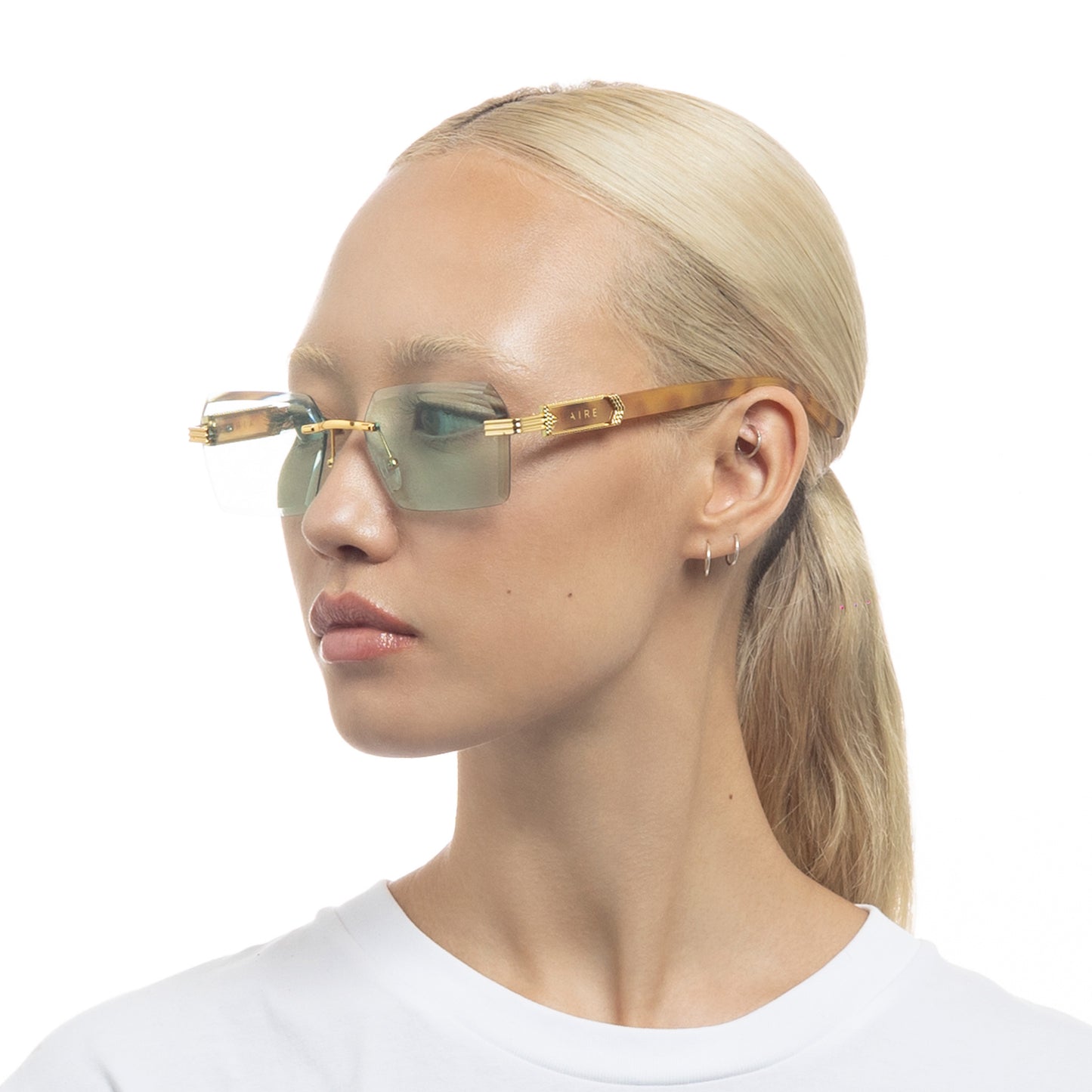 AIRE Nebula Sunglasses - Bright Gold Vintage Tort