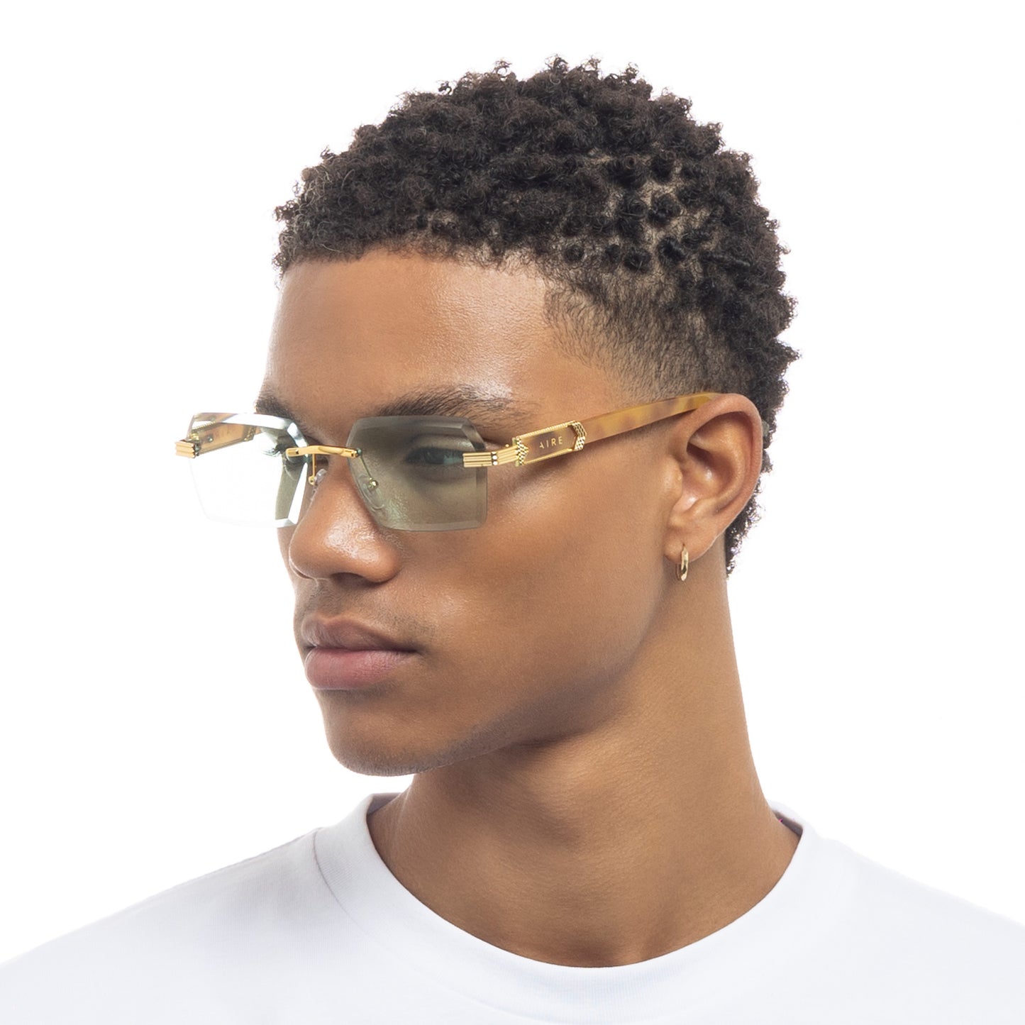 AIRE Nebula Sunglasses - Bright Gold Vintage Tort