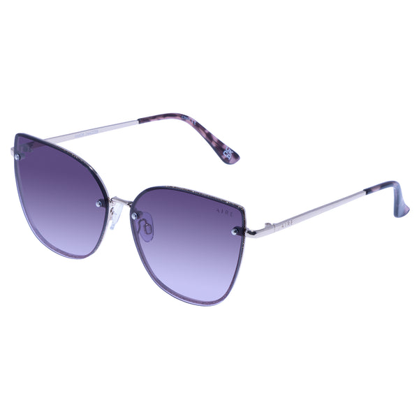AIRE Amor Sunglasses - Gold Shimmer/Tan Lilac Grad