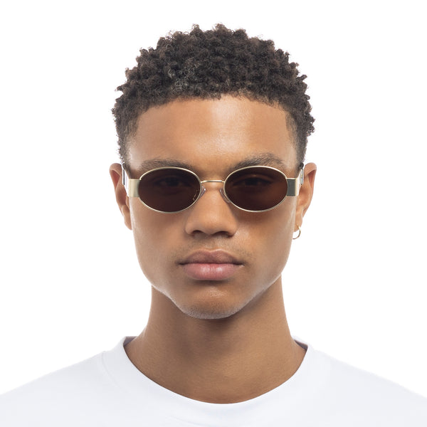 AIRE Mars Sunglasses - Satin Gold Charcoal Tort