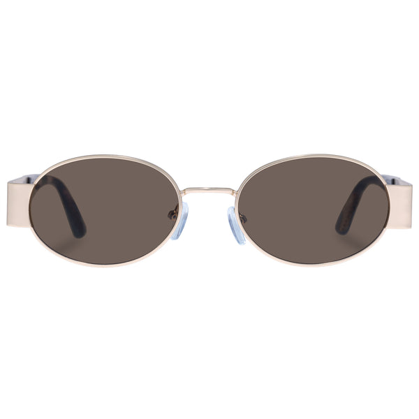 AIRE Mars Sunglasses - Satin Gold Charcoal Tort