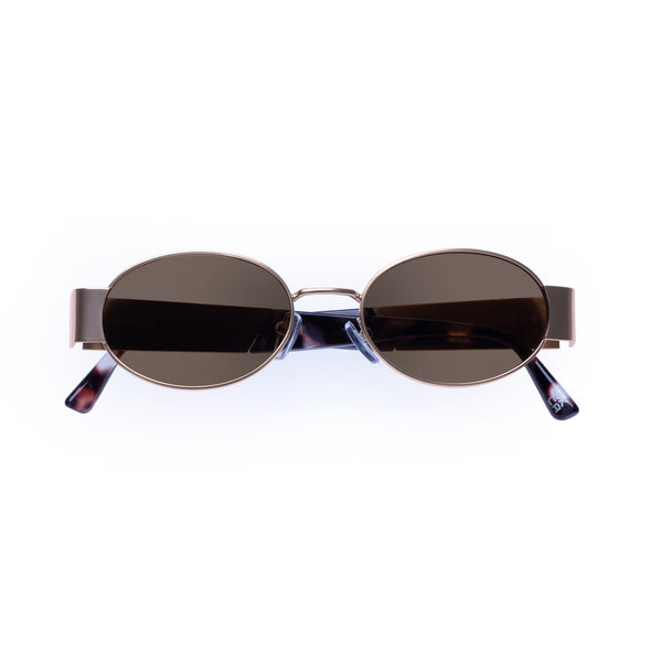 AIRE Mars Sunglasses - Satin Gold Charcoal Tort