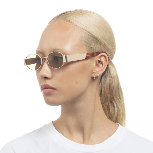 AIRE Mars Sunglasses - Satin Gold Vintage Tort