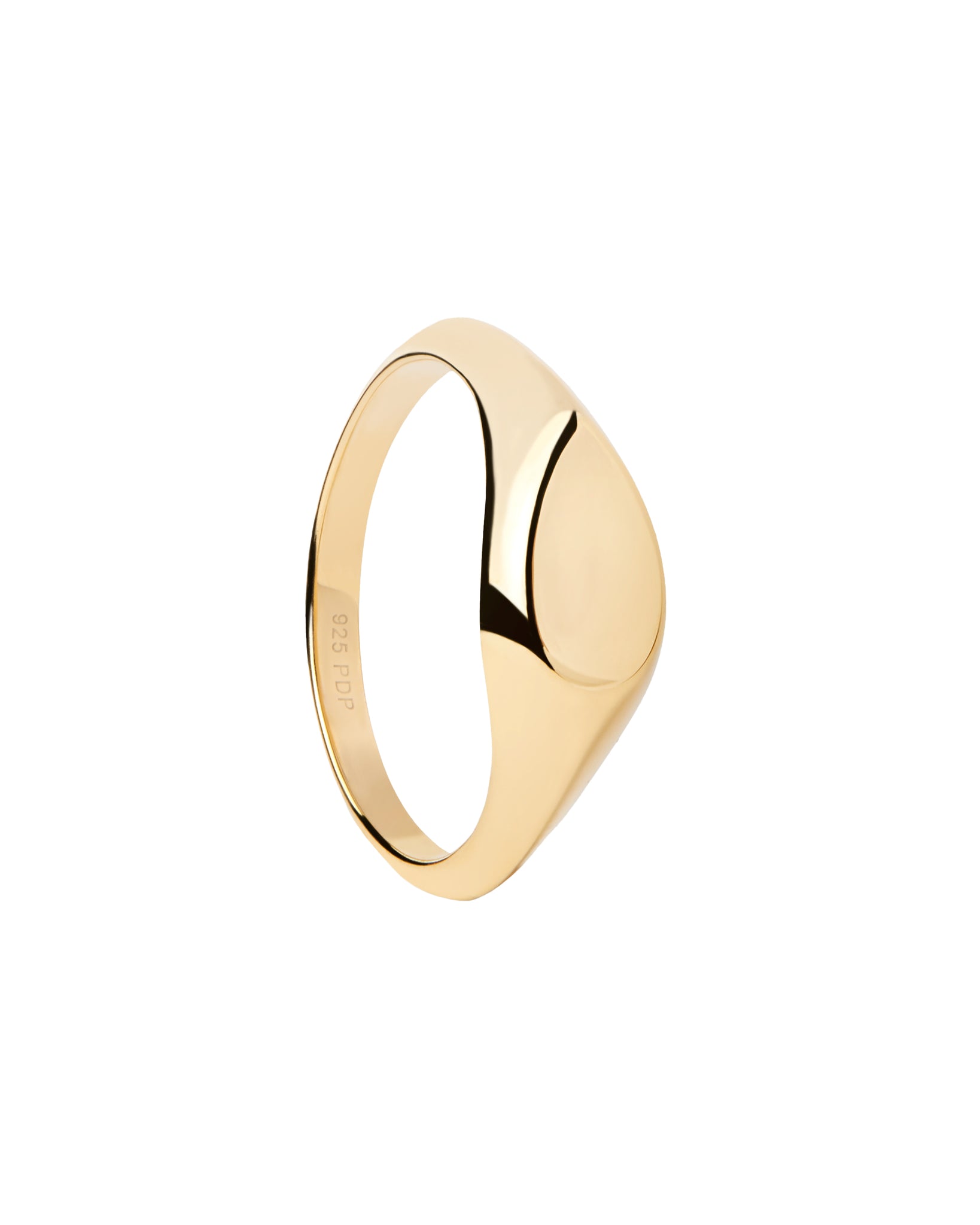 PDPAOLA Devi Stamp Ring - 925 Sterling Silver / 18K Gold Plating