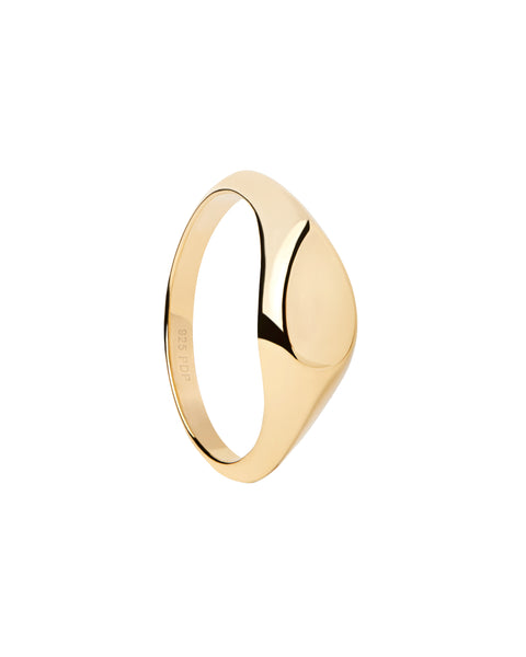 PDPAOLA Devi Stamp Ring - 925 Sterling Silver / 18K Gold Plating