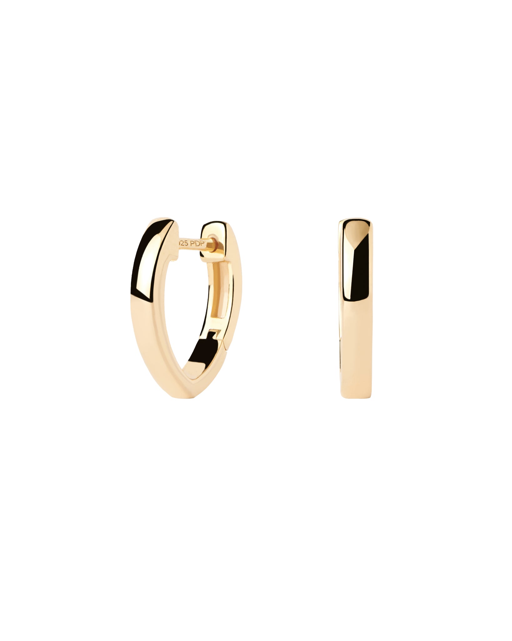 PDPAOLA Duke Hoop Earrings - 925 Sterling Silver / 18K Gold Plating
