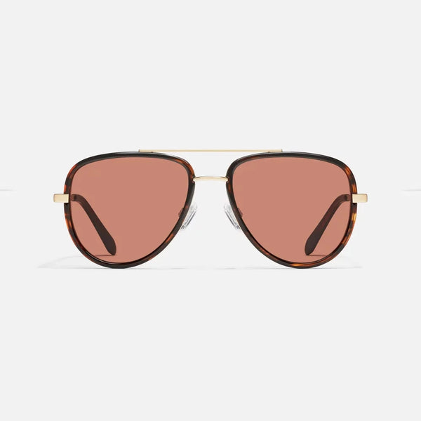 QUAY All In Medium Sunglasses - Dark Tort/Dark Apricot (Exclusive Colourway)