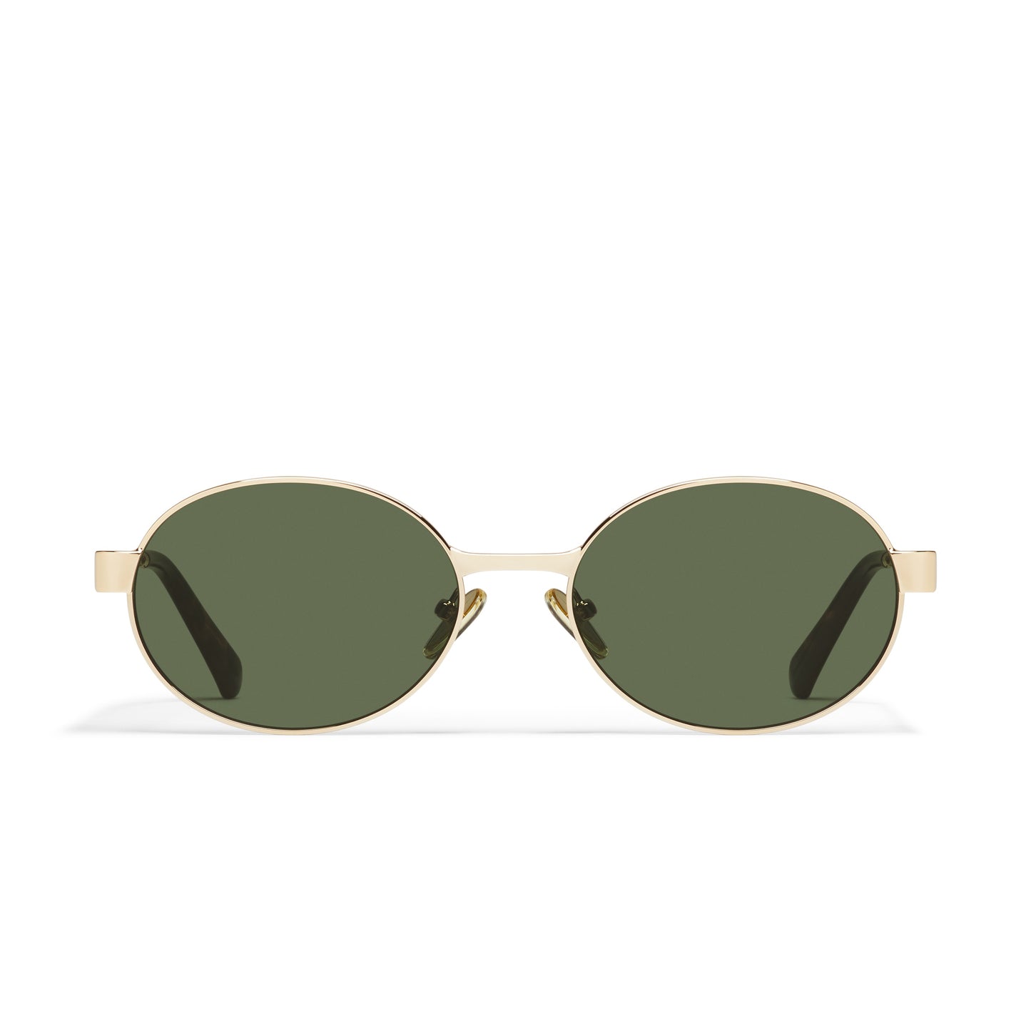 QUAY Anyways Sunglasses - Gold/Green