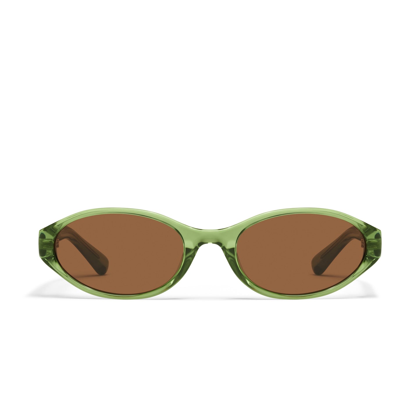 QUAY Aura Points Sunglasses - Pistachio/Brown