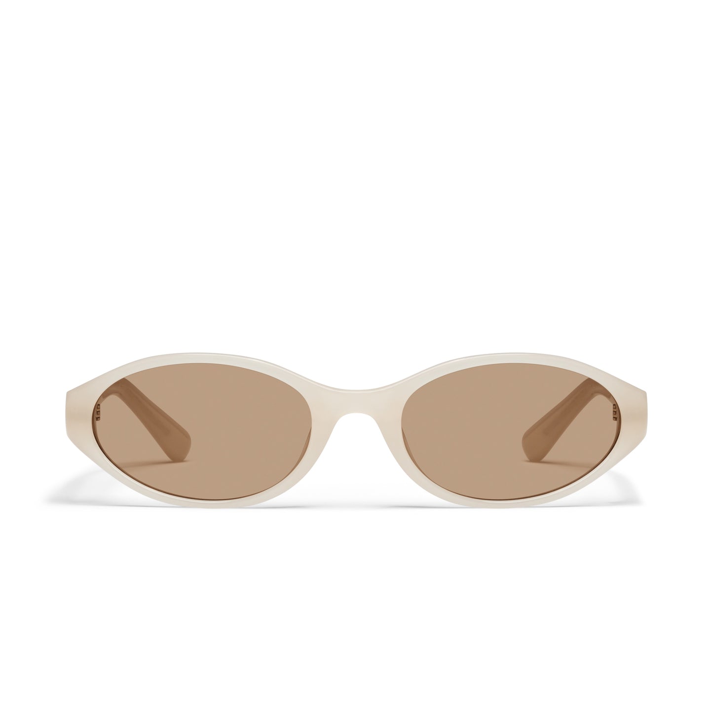 QUAY Aura Points Sunglasses - Bone/Tan