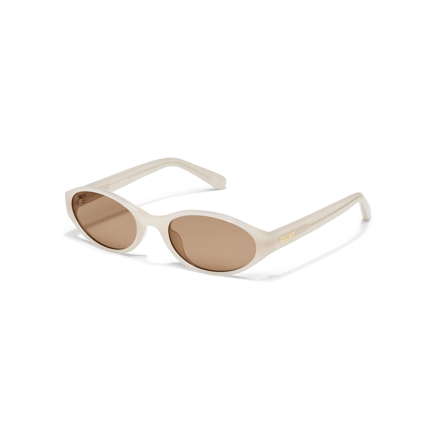 QUAY Aura Points Sunglasses - Bone/Tan