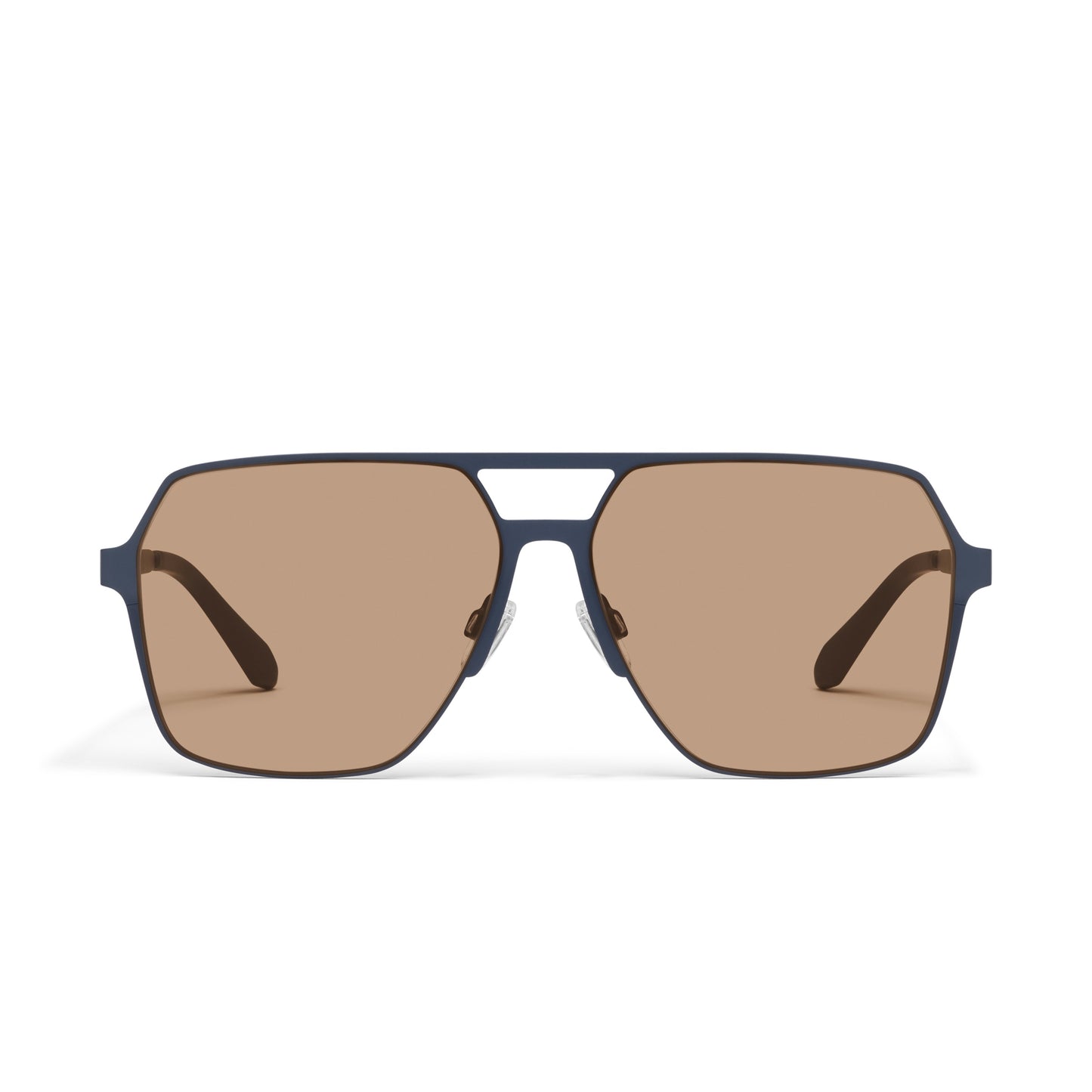 QUAY Backstage Pass Sunglasses - Matte Navy/Tan