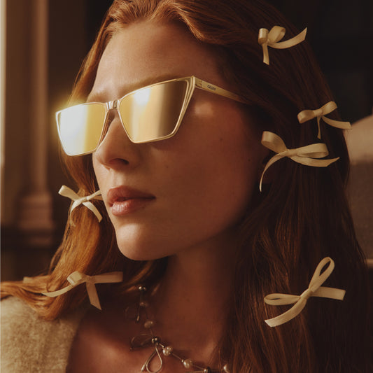 QUAY Bad Habit Adorned Sunglasses - Gold/Gold (Limited Edition)