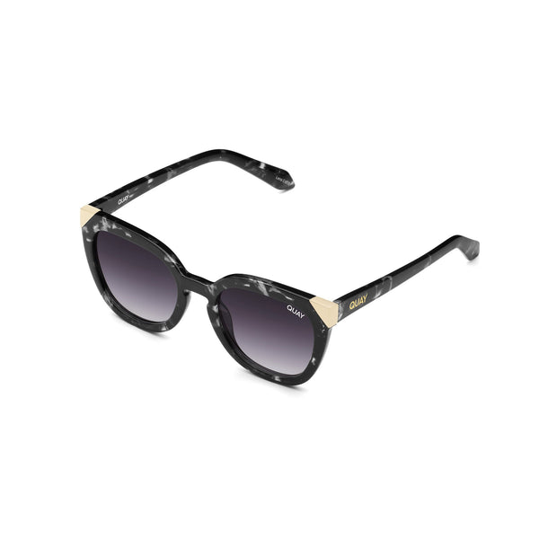 QUAY NOOSA METAL black tort/smoke cat eye sunglasses