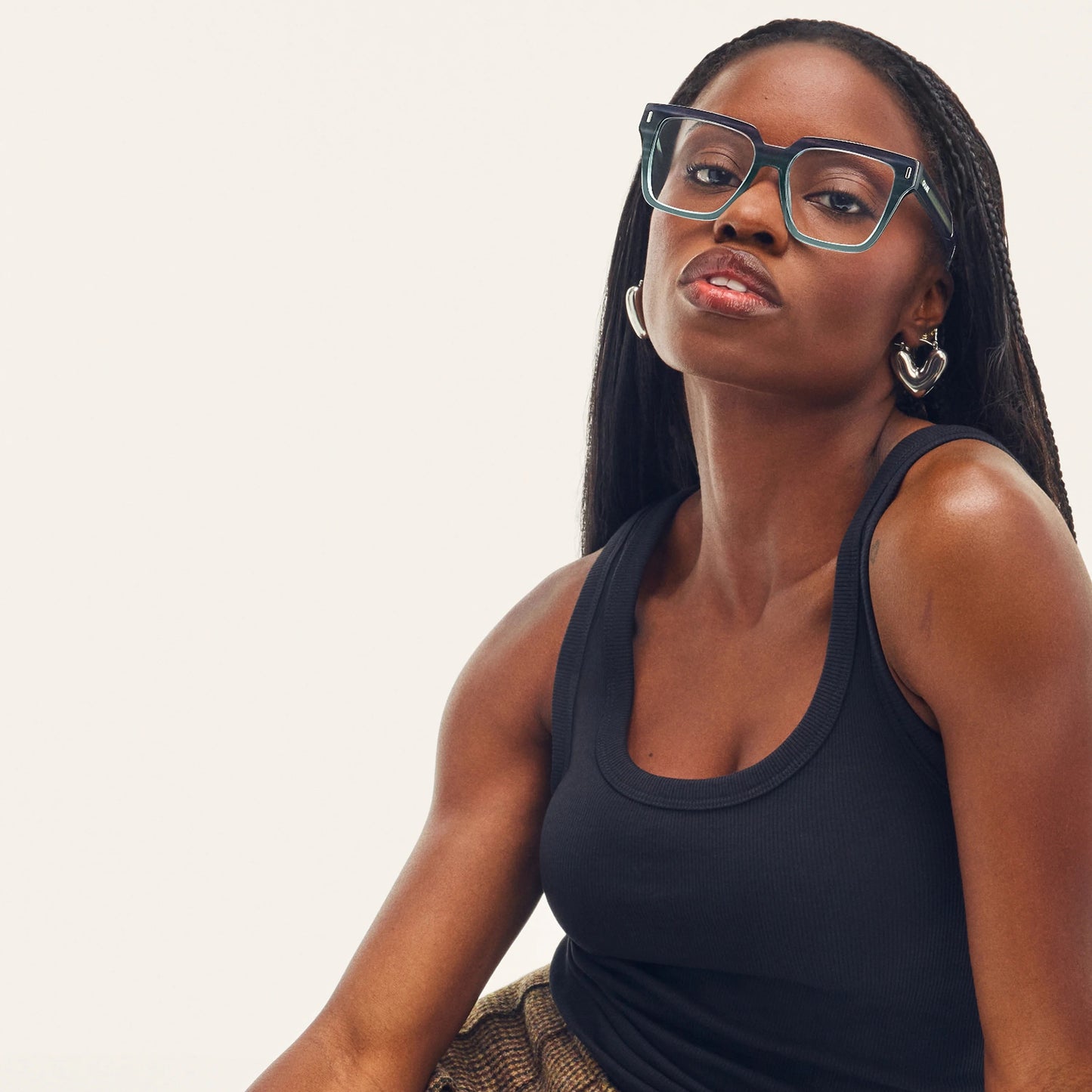 QUAY Bold Type Optical Eyeglasses - Glass Demi (Exclusively In-Store)
